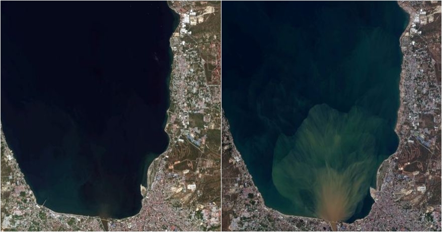 6 Pemotretan satelit kondisi Palu sebelum vs sesudah tsunami, ngeri
