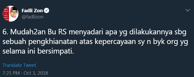 Ini pembelaan diri Fadli Zon usai kebohongan Ratna Sarumpaet terkuak