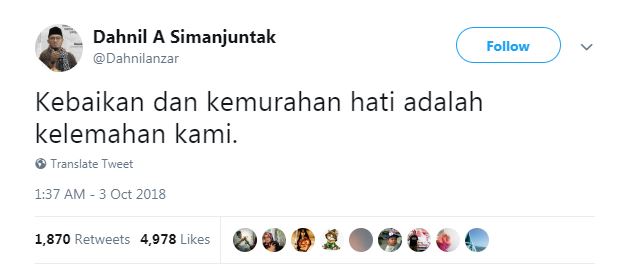 Sentilan Cak Lontong di akun jubir Prabowo-Sandi ini nyelekit