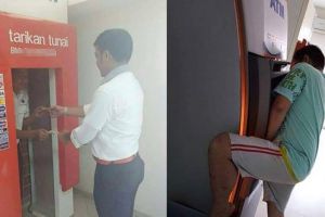 7 Kelakuan orang Indonesia saat di ATM ini nyelenehnya bikin ngakak