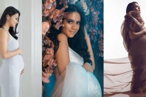 Tiga kali foto maternity, begini 9 gaya pemotretan Rini Yulianti