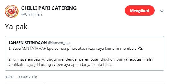 8 Balasan Gibran ke tweet minta maaf tokoh pendukung Ratna Sarumpaet