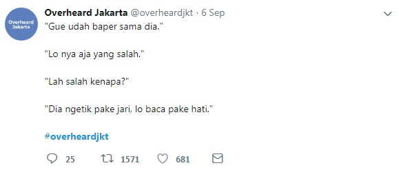 15 Cuitan @overheardjkt soal kehidupan millenial, kocak abis