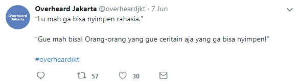 15 Cuitan @overheardjkt soal kehidupan millenial, kocak abis