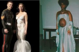 10 Gaun pengantin ini desainnya nyeleneh abis, bikin mikir kemana mana