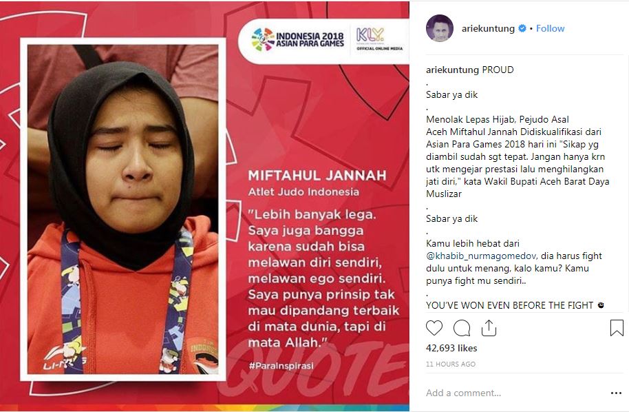 Diskualifikasi Karena Hijab 5 Seleb Ini Beri Dukungan Miftahul J Diskualifikasi Karena Hijab 5 Seleb Ini Beri Dukungan Miftahul J