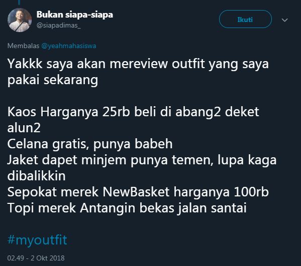 10 Review outfit sehari-hari ala mahasiswa ini konyolnya kebangetan 