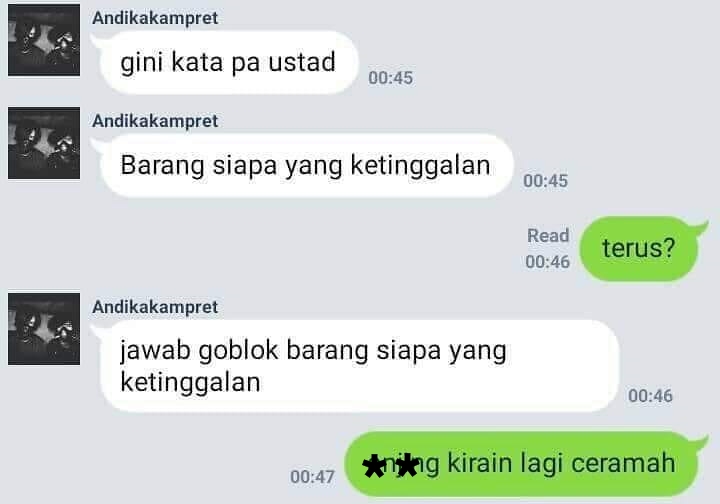 8 Chat dikira serius ini endingnya bakal bikin kamu ketawa ngegas