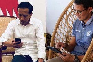 5 Momen Jokowi & Sandi unggah foto pose mirip dalam waktu berdekatan