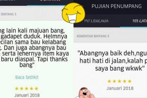 8 Komentar penumpang ojek online kasih bintang lima ini absurd abis