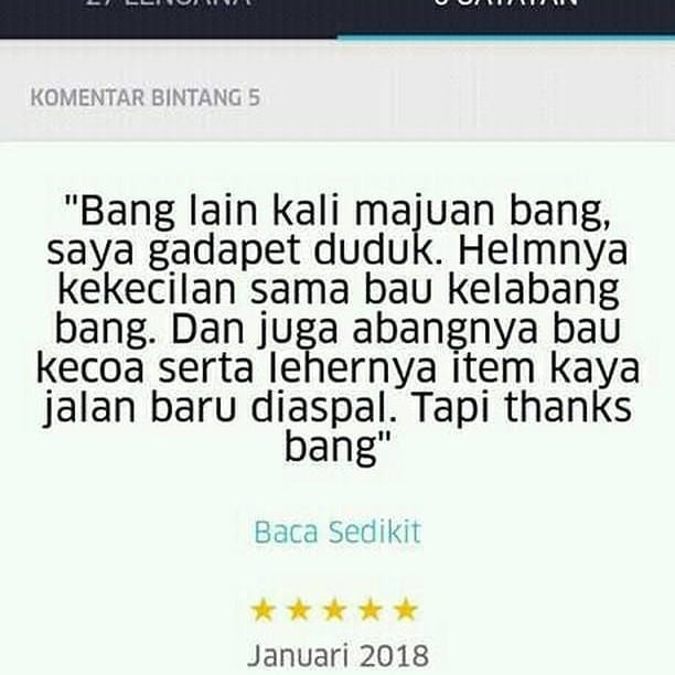 8 Komentar penumpang ojek online kasih bintang lima ini absurd abis