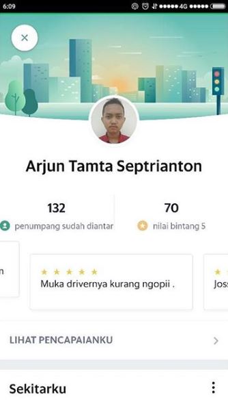 8 Komentar penumpang ojek online kasih bintang lima ini absurd abis