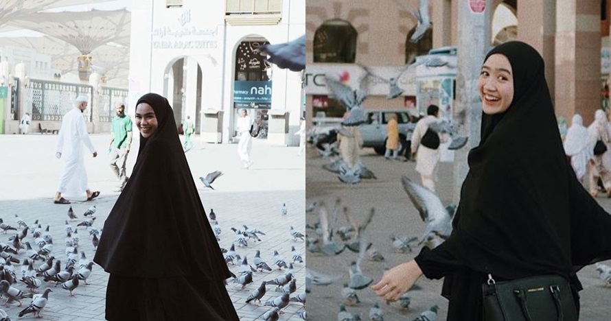 Sahabatan, ini 6 potret Sivia & Febby eks Blink ibadah umrah bareng