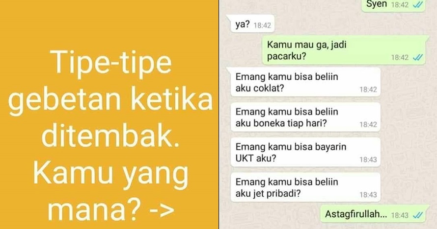 9 Tipe gebetan saat nolak ditembak, ngenesnya makjleb nusuk hati