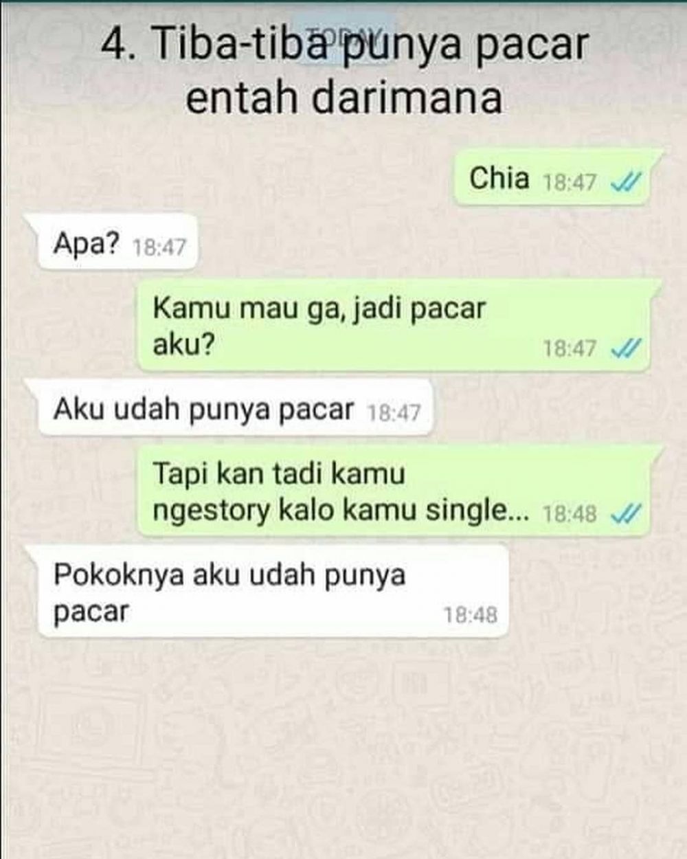 9 Tipe gebetan saat nolak ditembak, ngenesnya makjleb nusuk hati