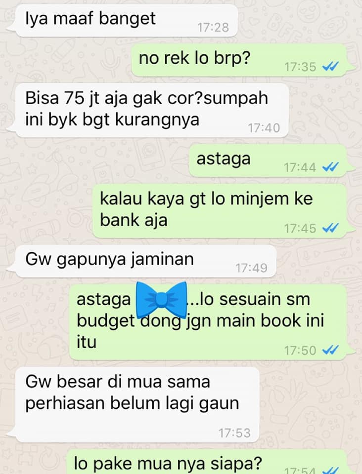 Chat orang berutang 'dikasih hati minta jantung' ini bikin ikut emosi