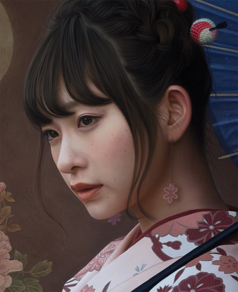 10 Lukisan 'keanggunan wanita Jepang' ini detailnya tampak bak foto