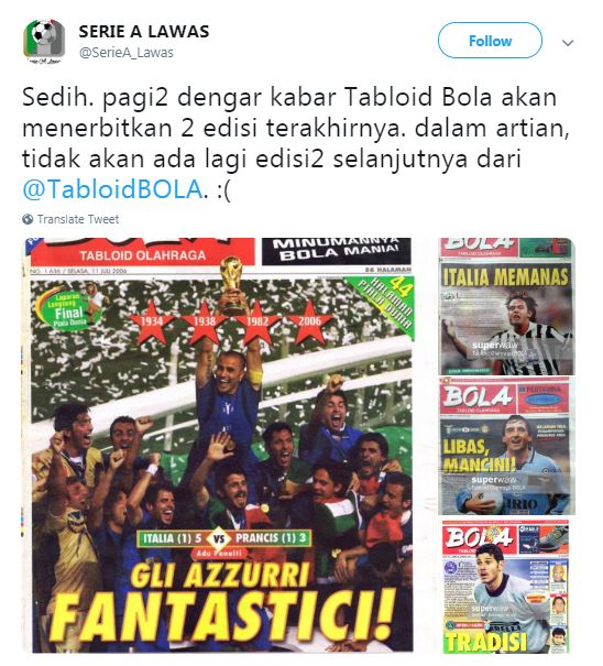 Tabloid Bola tutup, ini 12 cuitan nostalgia pembaca yang bikin baper