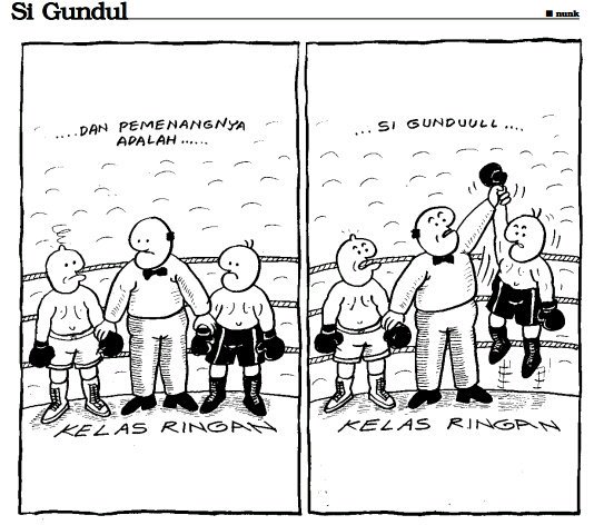 Jadi ikon Tabloid Bola, 11 komik strip Si Gundul ini bikin ngakak