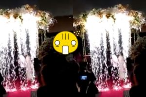 Pakai atraksi kembang api, acara resepsi pengantin ini berakhir pahit