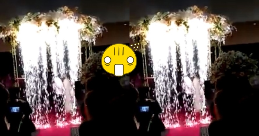 Pakai atraksi kembang api, acara resepsi pengantin ini berakhir pahit