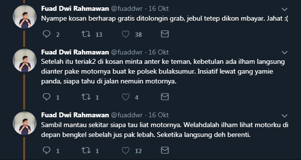 Kisah mahasiswa kehilangan sepeda motor ini endingnya tak disangka