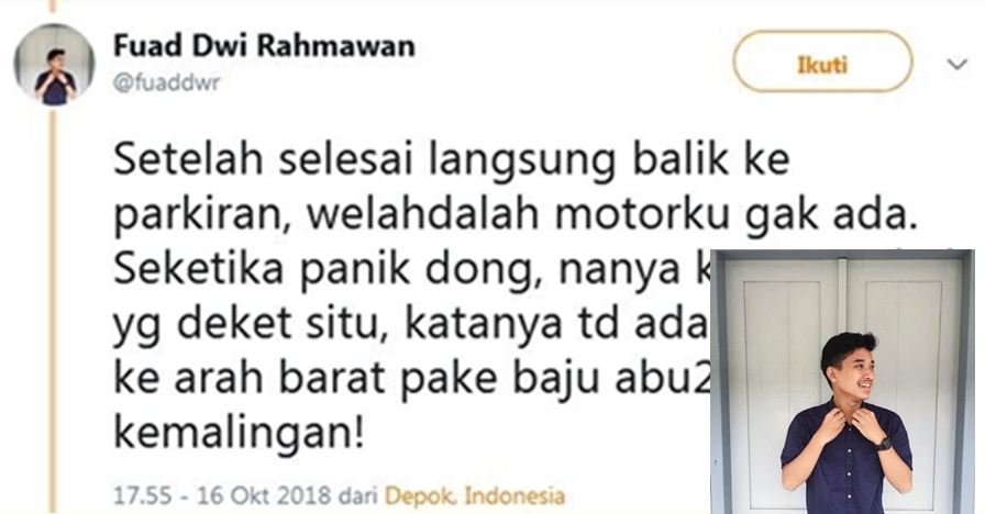 Kisah mahasiswa kehilangan sepeda motor ini endingnya tak disangka