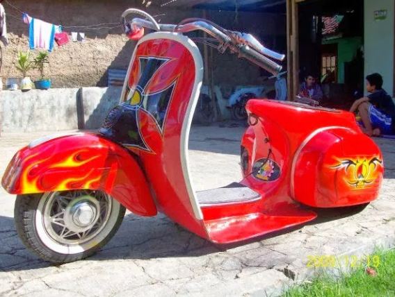 12 Desain vespa ekstrem ala orang Indonesia, sangar abis