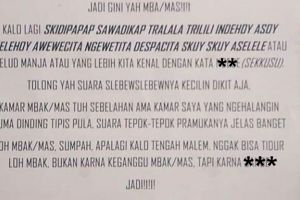 3 Surat terbuka tetangga kamar ini bikin kamu senyum-senyum sendiri