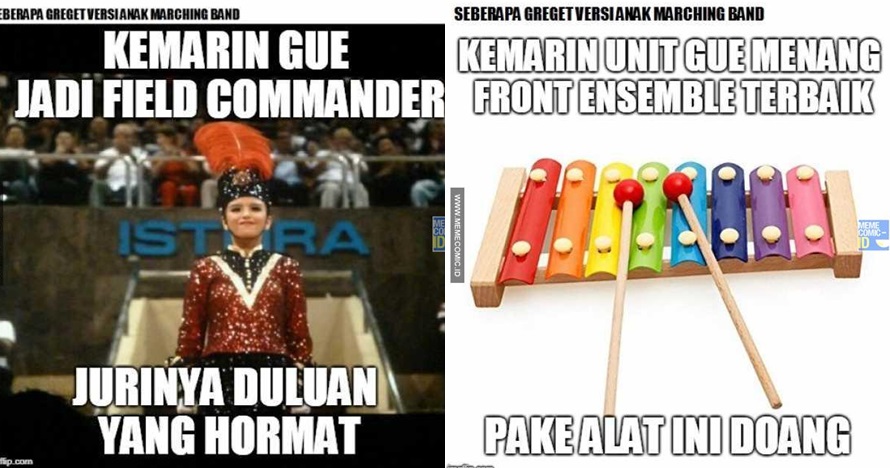 7 Meme 'seberapa greget marching band' ini bikin ketawa geli