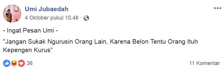 10 Status medsos emak-emak zaman now ini recehnya bisa ceriakan harimu