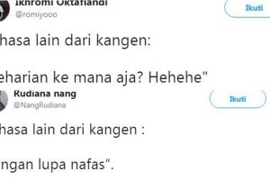 10 Cuitan 'bahasa lain dari kangen' ini bikin senyum geli