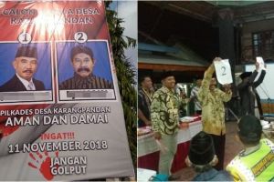 Beda tipis, nama dua calon kepala desa di Malang ini bikin susah milih