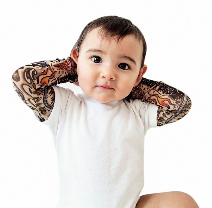 8 Gaya bayi 'tatoan' ini bikin gemas, nggak kalah sama orang dewasa