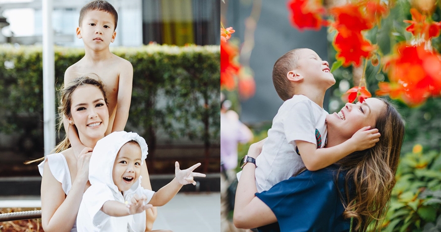 Urus anak tanpa suami, ini 10 momen Cathy Sharon asuh dua buah hatinya