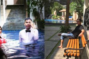 7 Seleb ini punya kolam renang ala waterpark di rumahnya