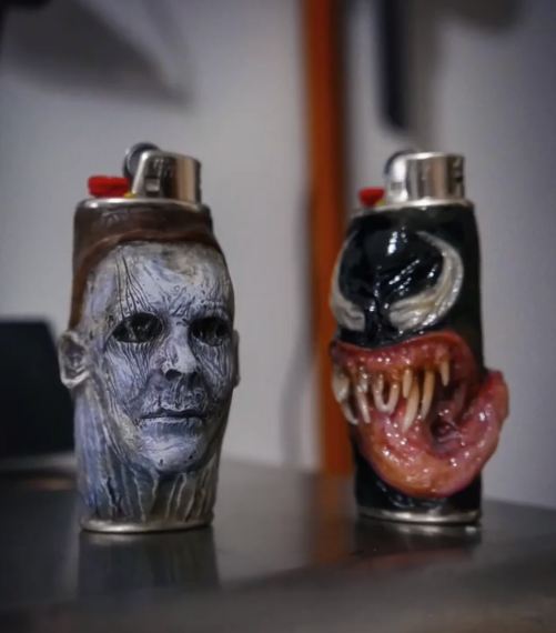 20 Korek api gas ini cocok buat pecinta horor, desainnya serem abis