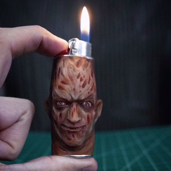 20 Korek api gas ini cocok buat pecinta horor, desainnya serem abis