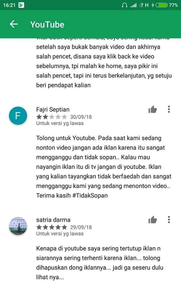 15 Komentar protes di Playstore ini bikin geleng-geleng kepala