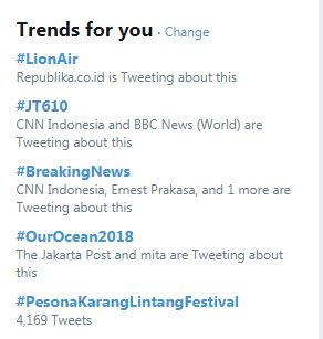 Lion Air JT 610 jadi trending topic, ini cuitan bela sungkawa warganet