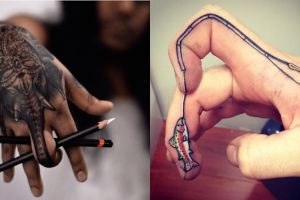 10 Tato di tangan ini unik banget, saat jari digerakkan seperti hidup