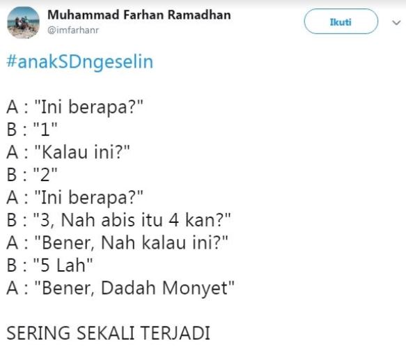 15 Cuitan 'anak SD ngeselin' ini bikin nostalgia kejahilan masa kecil