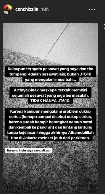 Pengalaman Conchita Caroline naik Lion Air viral, ini fakta sebenarnya