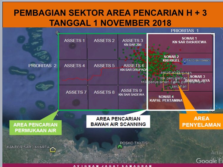 Black box Lion Air terdeteksi, tim SAR persempit area pencarian