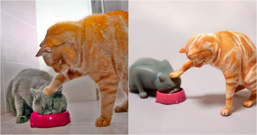 10 Pose patung hewan ini kocak pol, bisa mirip banget sama aslinya