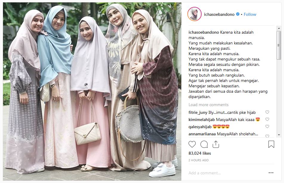 Kenakan hijab syar'i, Prilly Latuconsina dibanjiri pujian dan doa
