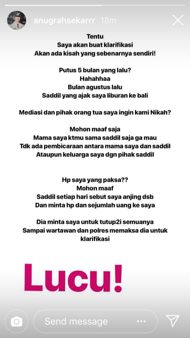 Anugrah Sekar cabut laporan penganiayaan oleh Saddil Ramdani
