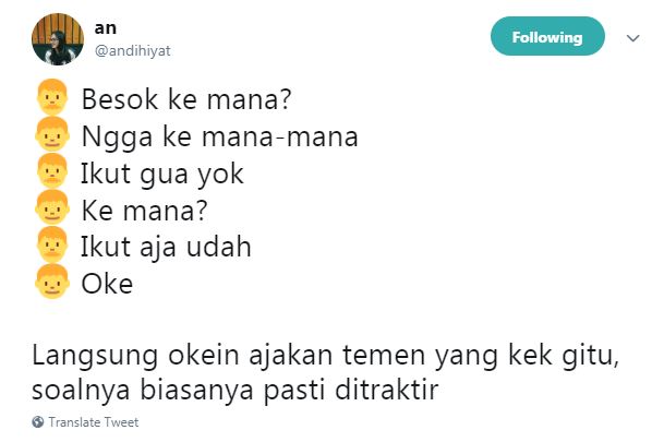 10 Cuitan lucu tipe teman ngajak jalan ini bikin ngakak