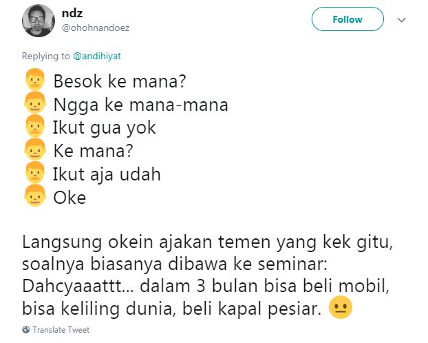 10 Cuitan lucu tipe teman ngajak jalan ini bikin ngakak