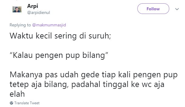 10 Cuitan lucu 'gara-gara masa kecil' ini bikin nyengir